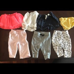 Baby girls 6-9 month pants and shorts